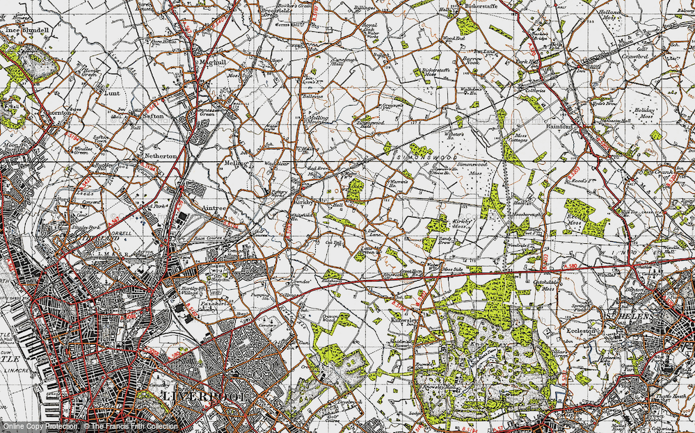 Old Map of Kirkby, 1947 in 1947