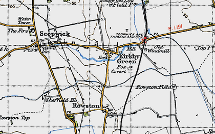 Old map of Kirkby Green in 1947