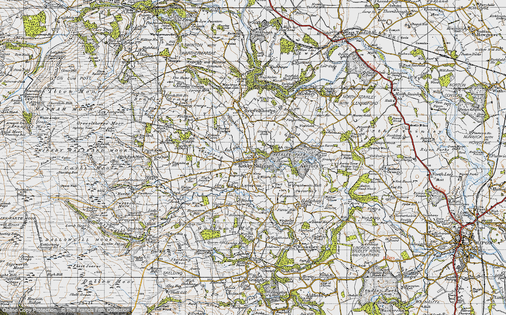 Old Map of Kirkby Malzeard, 1947 in 1947