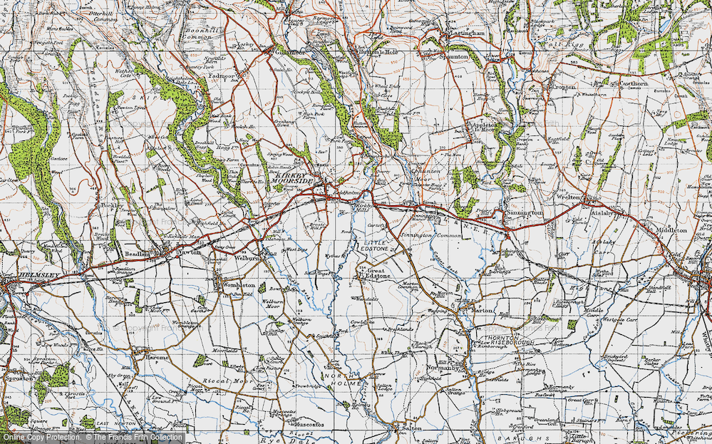 Old Map of Kirkby Mills, 1947 in 1947