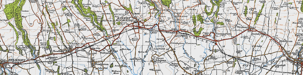 Old map of Kirkby Mills in 1947