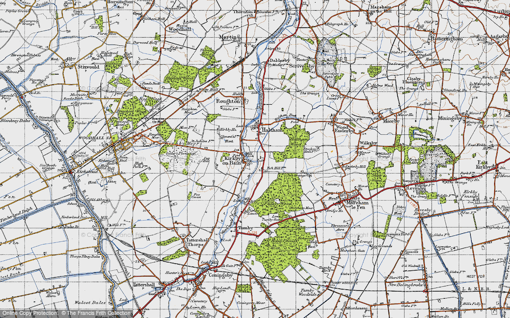 Old Map of Kirkby on Bain, 1946 in 1946
