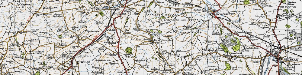 Old map of Kirkby Overblow in 1947