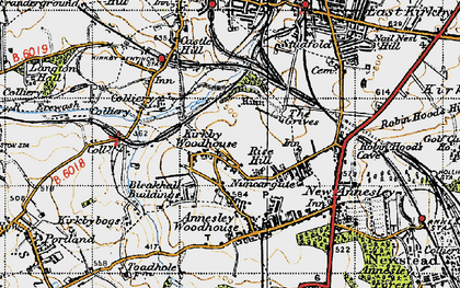 Old map of Kirkby Woodhouse in 1947