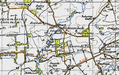 Old map of Burthinghurst in 1947