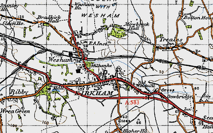 Old map of Kirkham in 1947