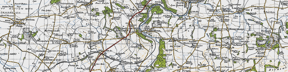 Old map of Kirkham in 1947