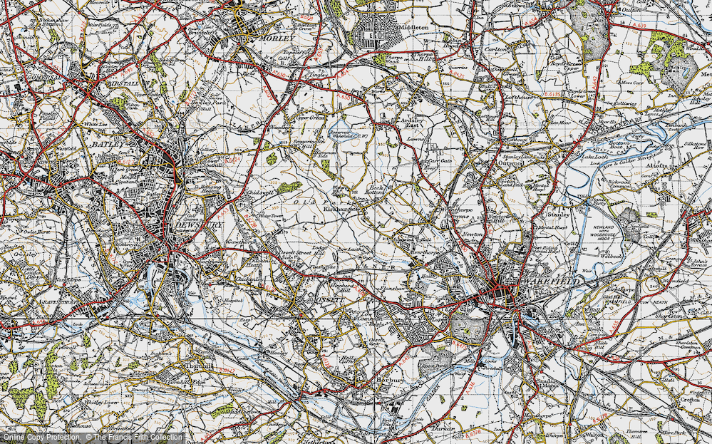 Old Map of Kirkhamgate, 1947 in 1947