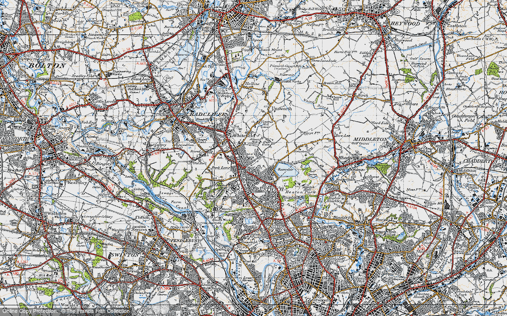 Old Map of Kirkhams, 1947 in 1947