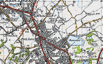 Old map of Kirkhams in 1947