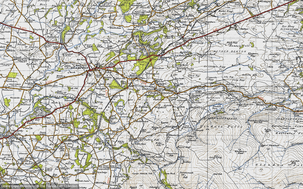 Old Map of Historic Map covering Williamgill in 1947