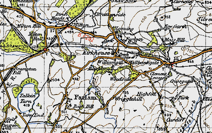 Old map of Lineholme Burn in 1947