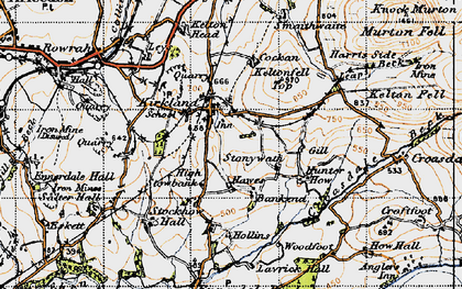 Old map of Bankend in 1947