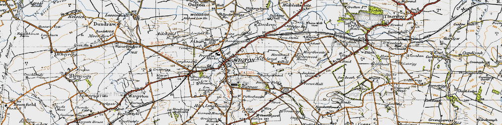 Old map of Tiffenthwaite in 1947