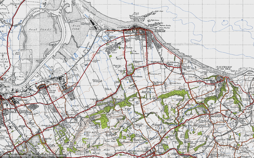 Old Map of Kirkleatham, 1947 in 1947