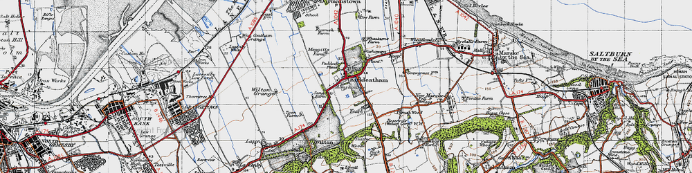 Old map of Kirkleatham in 1947