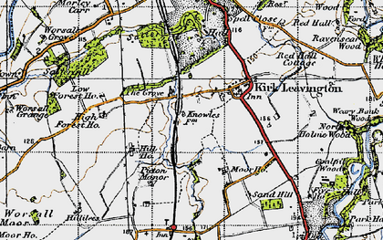 Old map of Kirklevington in 1947