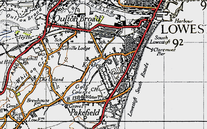 OLD ORDNANCE SURVEY MAP LOWESTOFT SOUTH 1904 LOVE ROAD CLAREMONT PIER KIRKLEY 