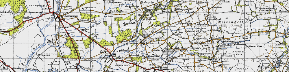 Old map of Kirklinton in 1947