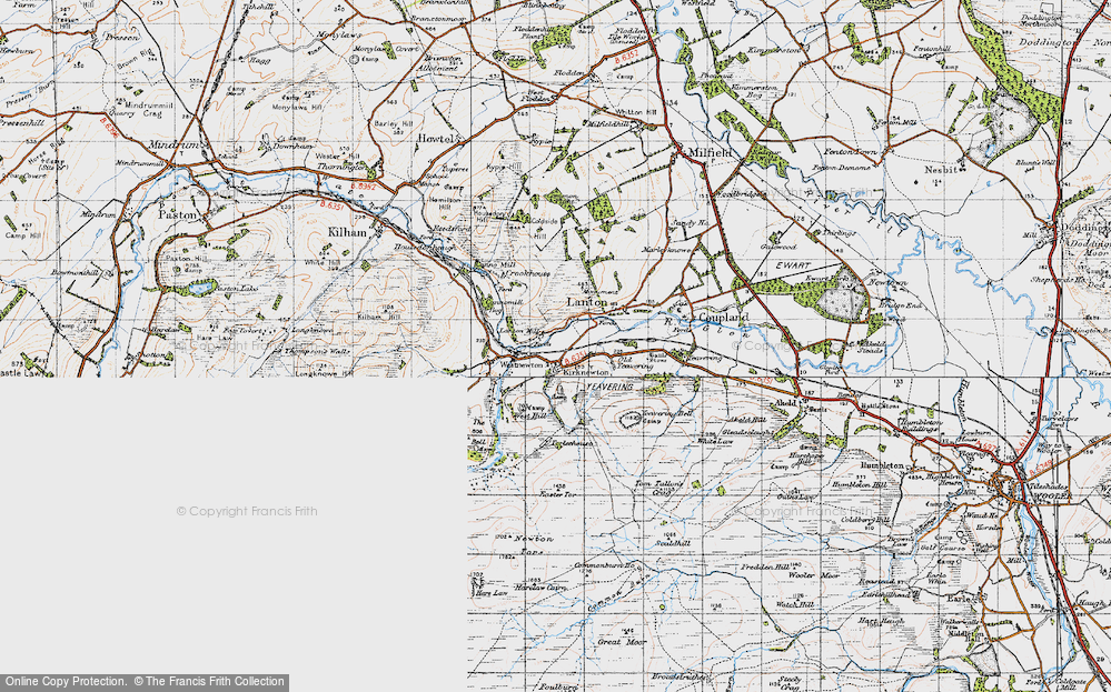 Old Map of Kirknewton, 1947 in 1947