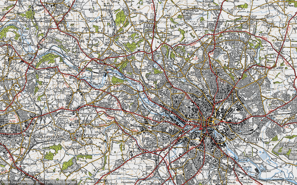 Old Map of Kirkstall, 1947 in 1947