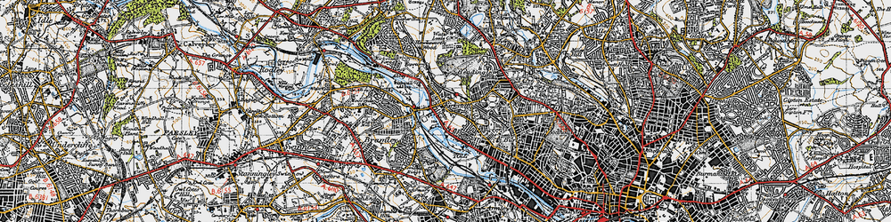 Old map of Kirkstall in 1947