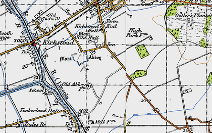 Old map of Kirkstead in 1946