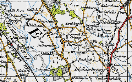 Old map of Kirkton in 1947