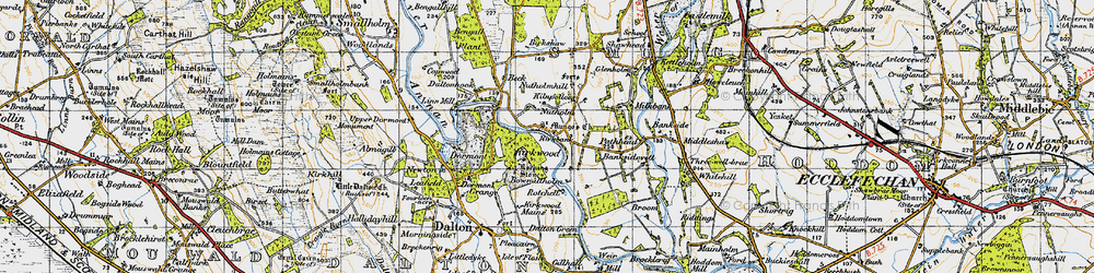 Old map of Banksideyett in 1947