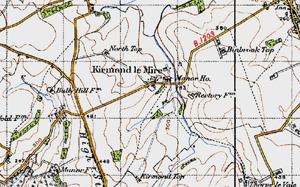 Old map of Binbrook Top in 1946