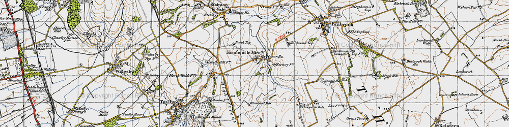 Old map of Binbrook Top in 1946