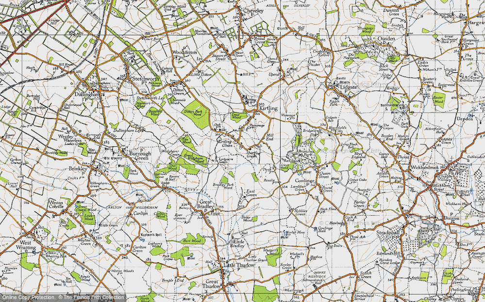 Old Map of Kirtling Green, 1946 in 1946