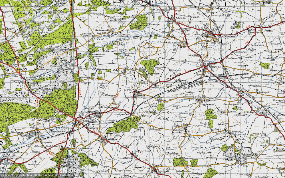 Old Map of Historic Map covering Winson Hill in 1947