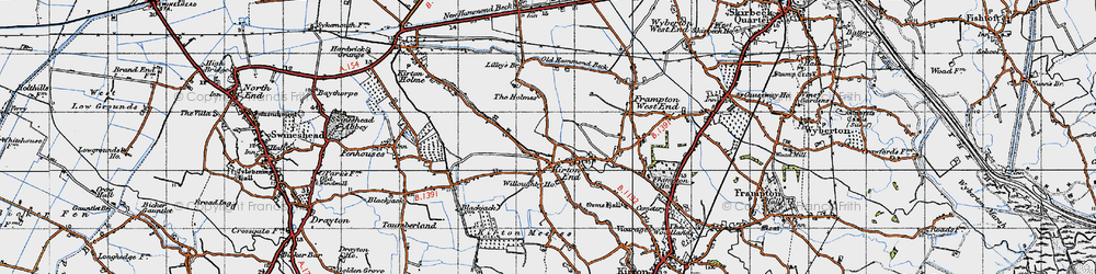 Old map of Kirton End in 1946