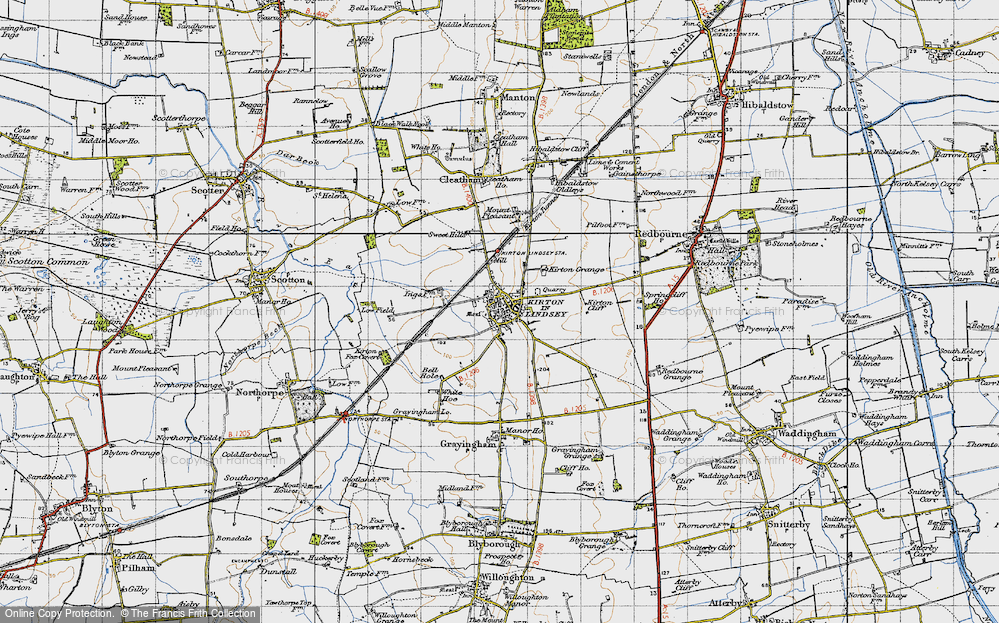 Old Map of Historic Map covering Cleatham in 1947