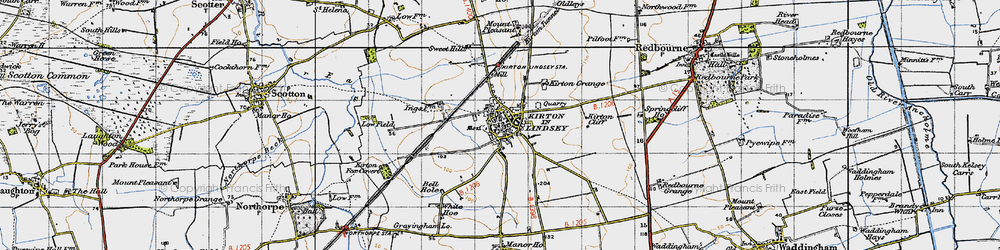 Old map of Cleatham in 1947