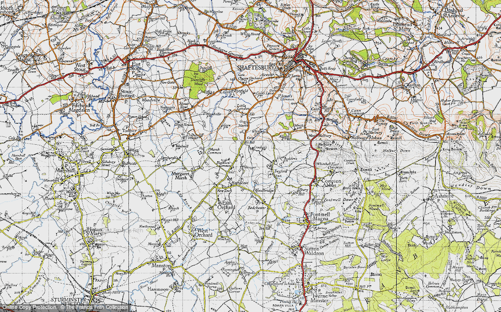 Old Map of Kit Hill, 1945 in 1945