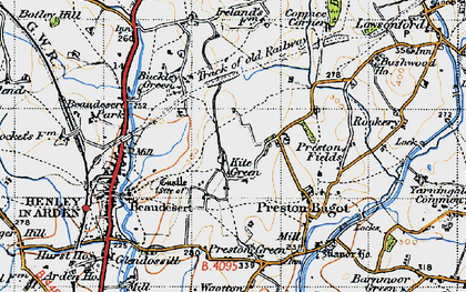 Old map of Kite Green in 1947