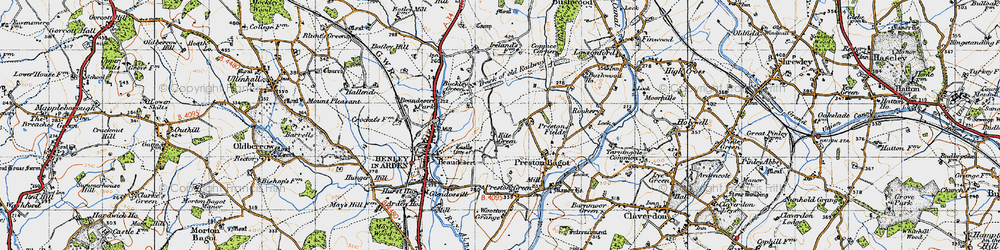 Old map of Kite Green in 1947