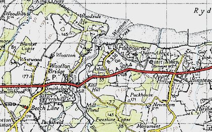 Old map of Kite Hill in 1945