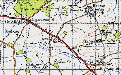 Old map of Kitebrook in 1946
