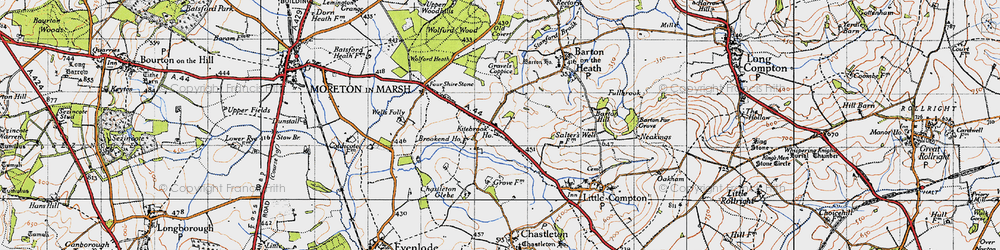 Old map of Kitebrook in 1946