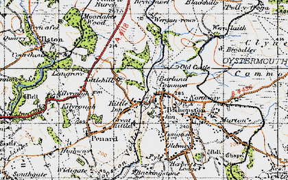 Old map of Kittle in 1947