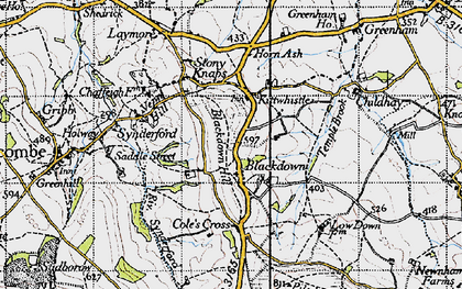 Old map of Kittwhistle in 1945