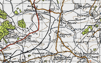 Old map of Kivernoll in 1947