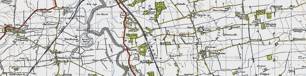 Old map of Tiger Holt in 1947