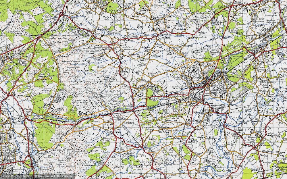 Old Map of Knaphill, 1940 in 1940