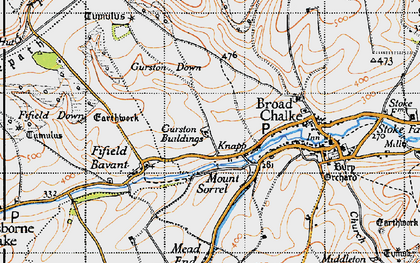 Old map of Knapp in 1940