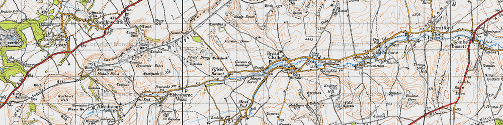 Old map of Knapp in 1940