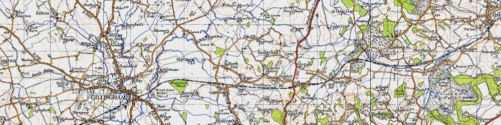 Old map of Knapp Hill in 1945